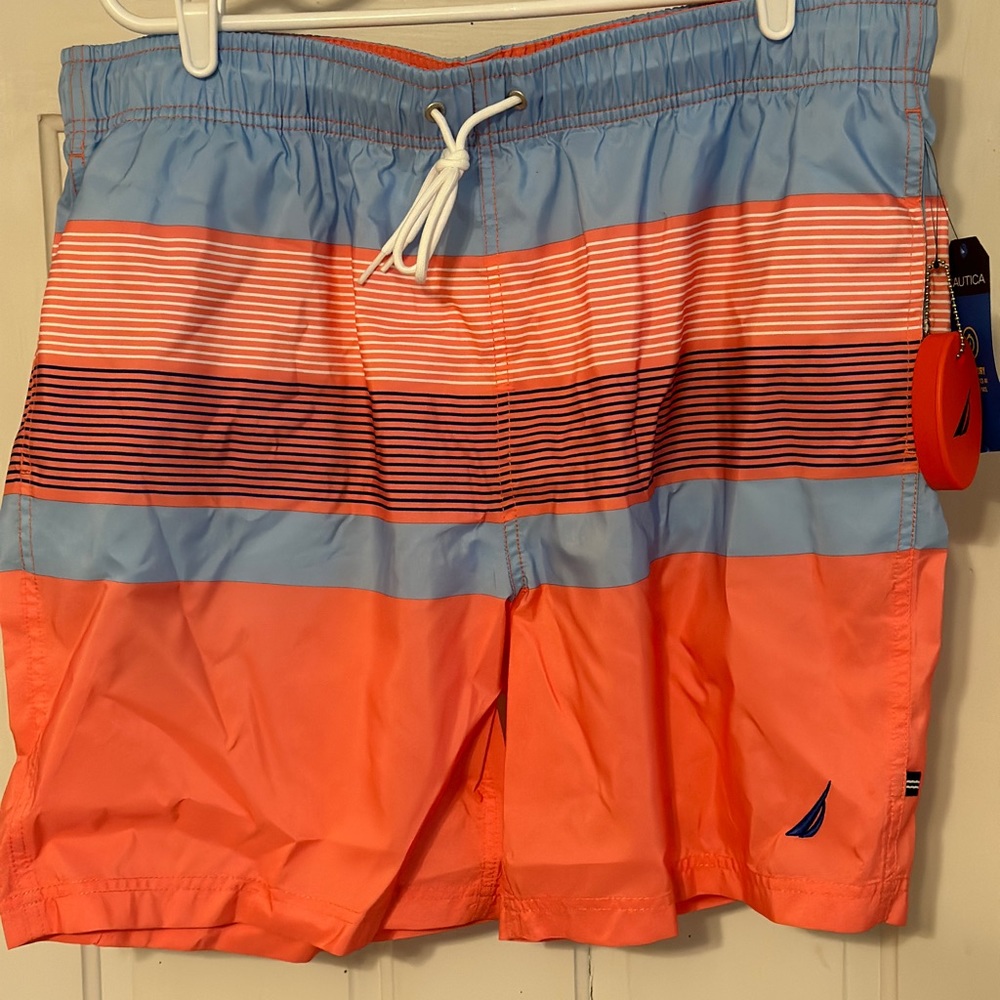 XL-nautica quick dry swimwear-#T94100 pale coral